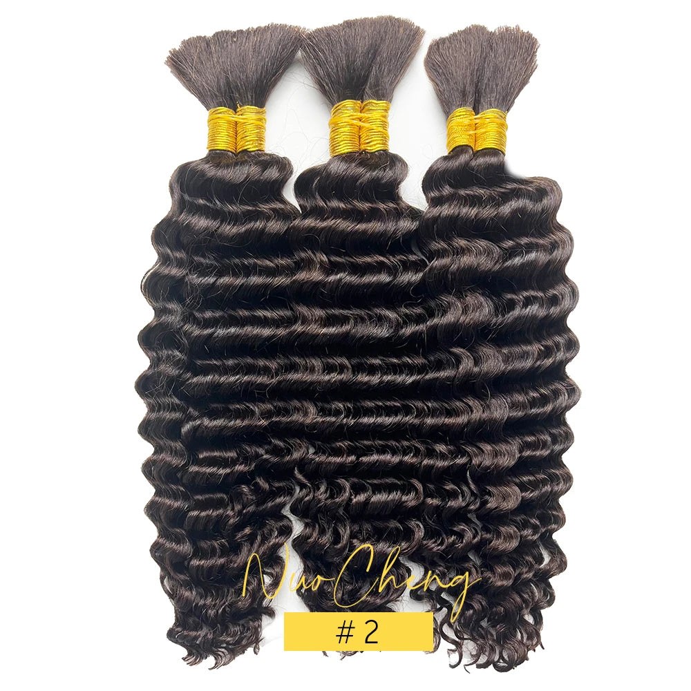 Brazilian Virgin Deep Wave Human Hair for Braiding