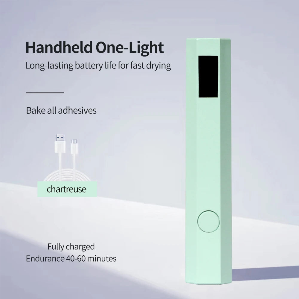 YIKOOLIN Conveniente secador de uñas recargable UV LED portátil Lámpara de curado rápido para todos los esmaltes en gel Mini herramienta de manicura USB portátil