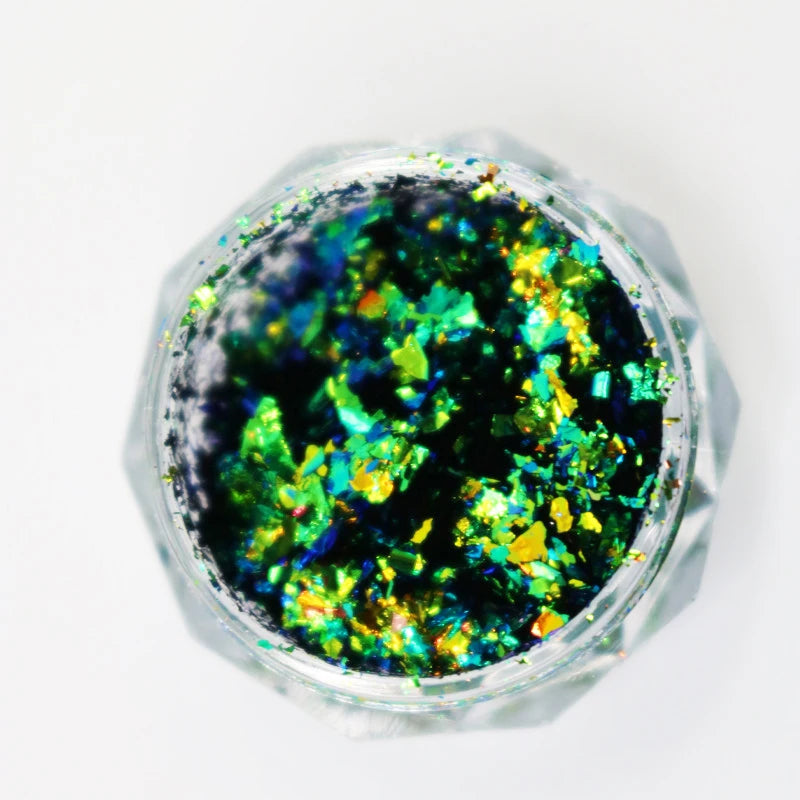Jars Aurora Nail Powder Pearl Nail Glitter Neon Shimmer Nails Chrome Powder Dipping Powder Decoration Aurora Manicure Pigment