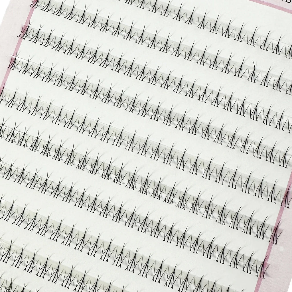 10 hileras bajo extensiones de pestañas, pestañas postizas individuales profesionales para maquillaje, racimos, injerto de pestañas postizas