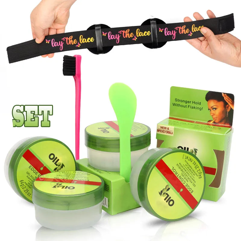 Olive Oil Edge Control Gel Lay Your Edges Down Hair Gel Smoothing Natural Curly Hair Edges Control Gel Silky Smooth Edges Pomade
