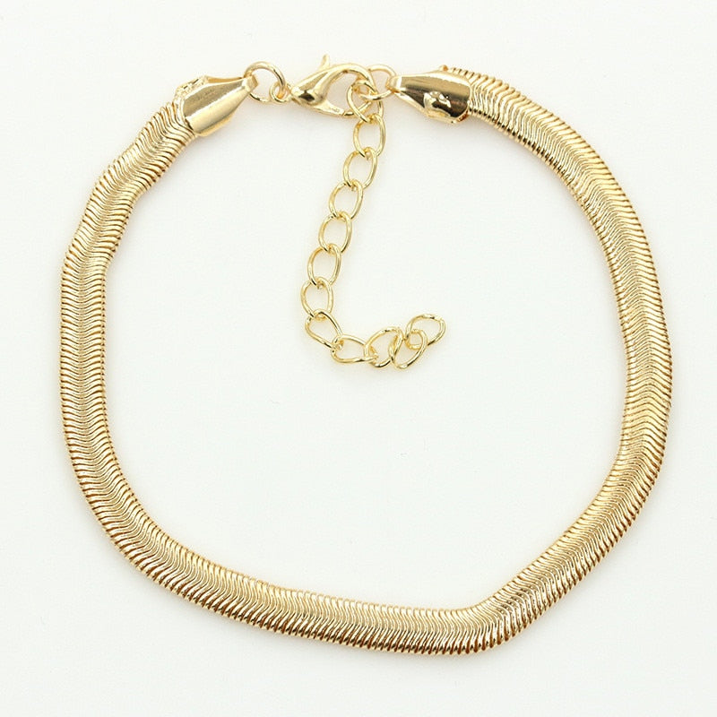 Cutesy gold chain anklet