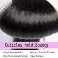OKVOKV Straight Bundles Human Hair 12A Human Hair 3 Bundles Straight Hair Brazilian Hair Human Hair Bundles Virgin Human Hair Bundles Remy Human Hair Bundles 20 22 24 Inch Human Hair Extensions