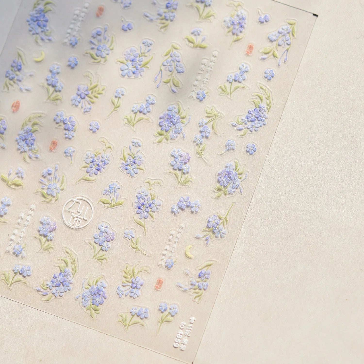 1Sheet 5D Soft Embossed Relief Nail Stickers Cute Daisies Self Adhesive Slider Stickers Press On Nails DIY Japanese Nail Art Dec