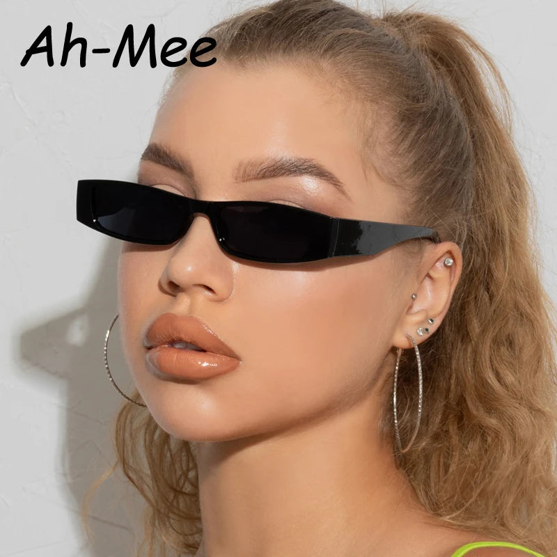 Fashion Narrow Frame Rectangle Sunglasses Women Brand Designer Black Sun Glasses For Female Trend Glasees Ladies UV400