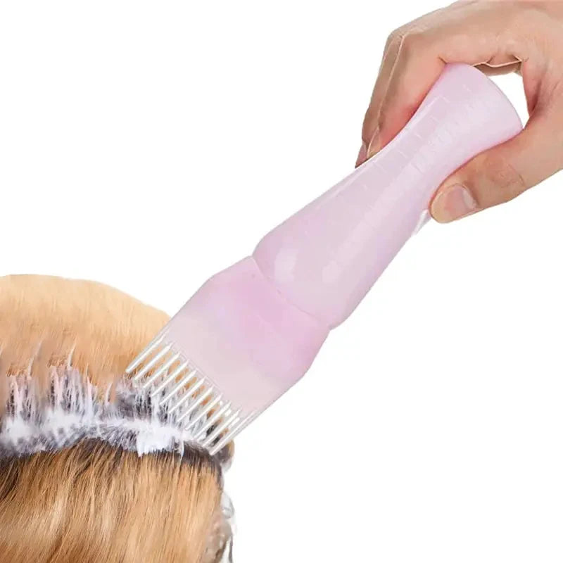 120ml Hair Dye Refillable Bottle Applicator Comb Multicolor Plastic Dispensing Salon Oil Hair Coloring Hairdressing Styling Tool
