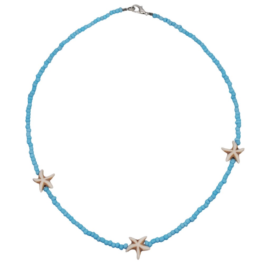 HangZhi New Bohemian Colorful Beads Weaving Handmade Baroque Simulated Pearl Necklace Clavicle Chain Choker Jewelry