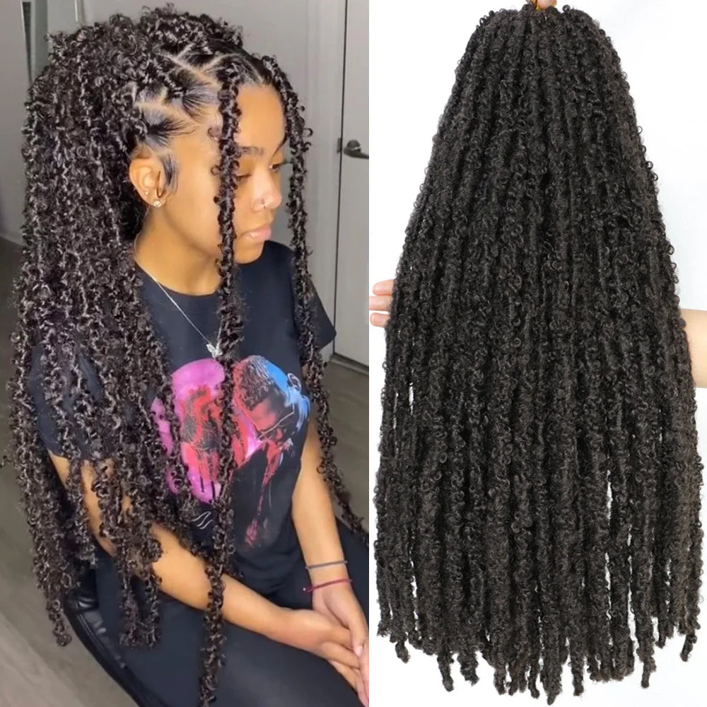 18 24 36 Inches Butterfly Locs Crochet Hair