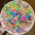 DIY accessories color gradient phoenix tail butterfly cartoon hair accessories butterfly UV plated acrylic material loose beads