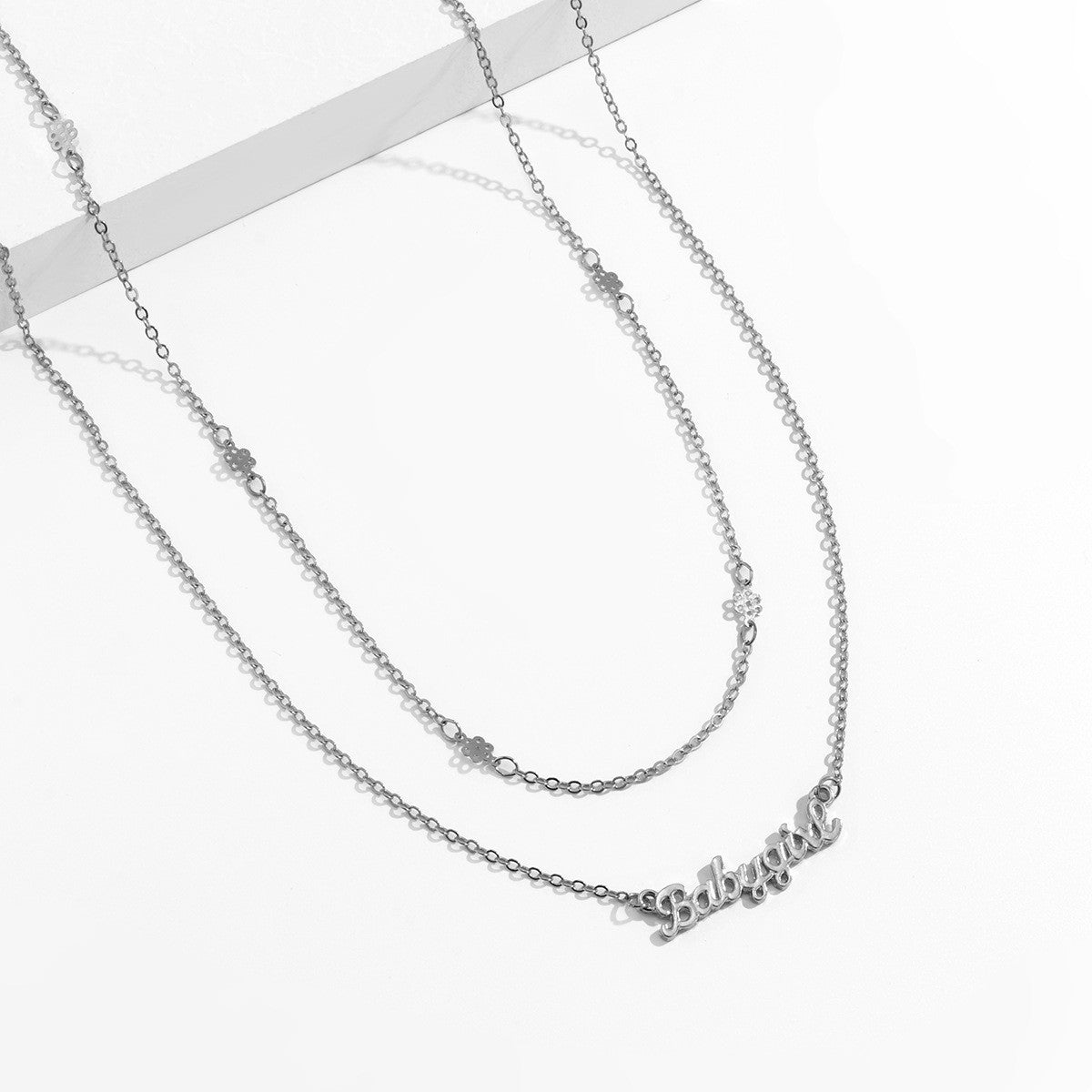 Punk Simple Letter Multilayer Geometric Waist Chain Sexy Temperament Flower Thin Chain Body Chain Jewelry