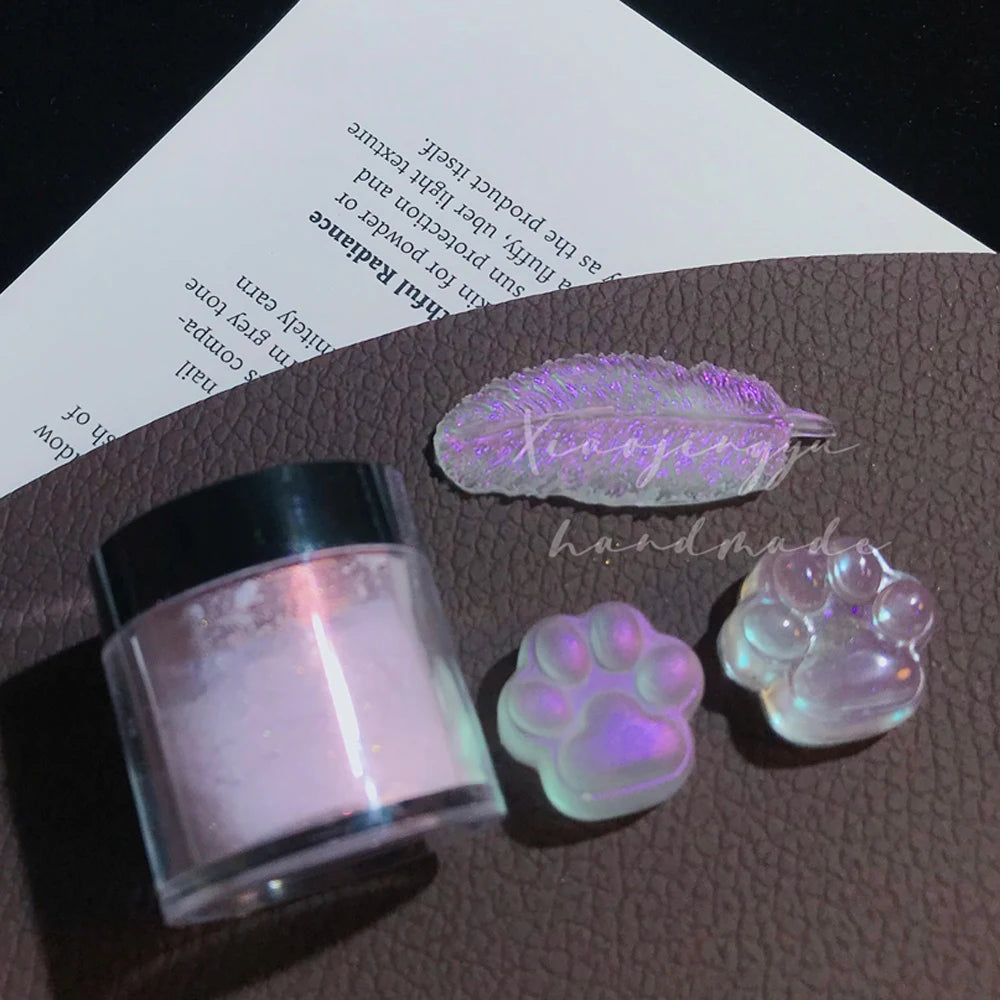 Jars Aurora Nail Powder Pearl Nail Glitter Neon Shimmer Nails Chrome Powder Dipping Powder Decoration Aurora Manicure Pigment