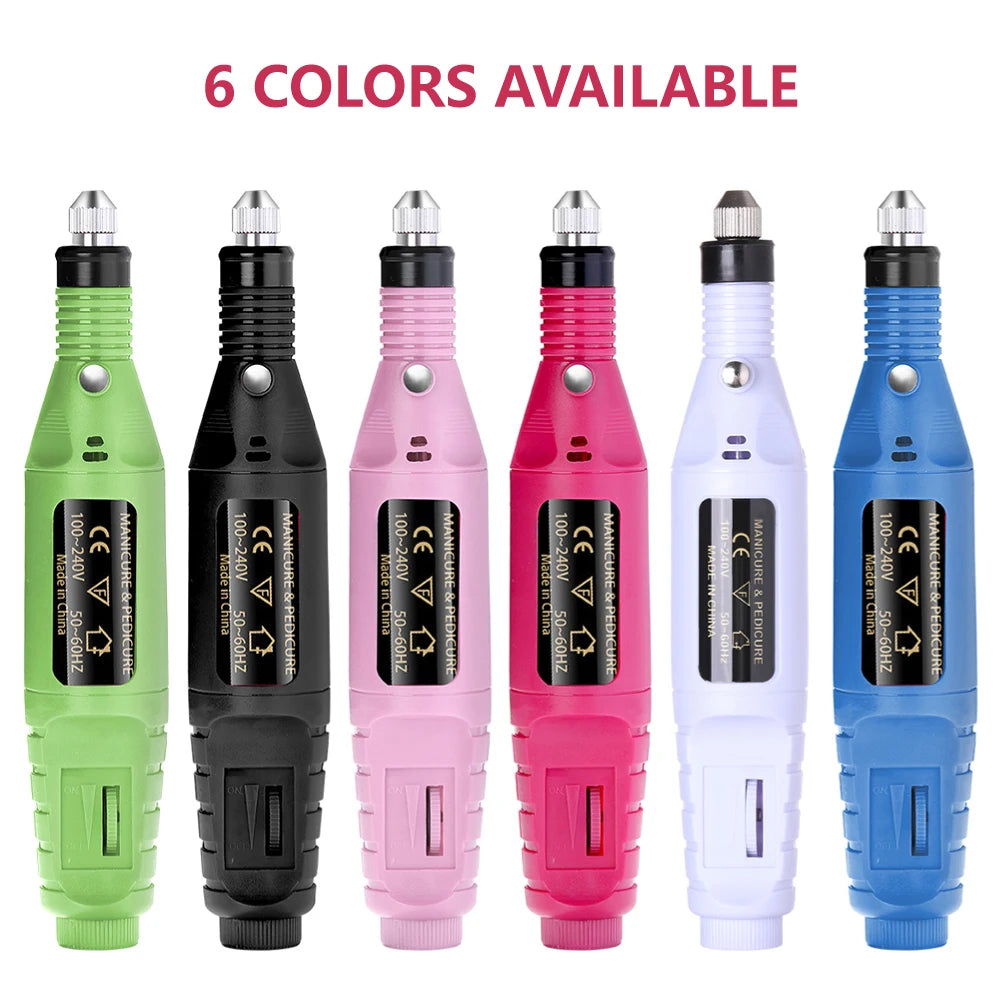 LULAA Set de Taladro Eléctrico para Uñas, Equipo de Molienda para Pedicura, Molinillo para Manicura, Herramienta Profesional de Pulido de Uñas