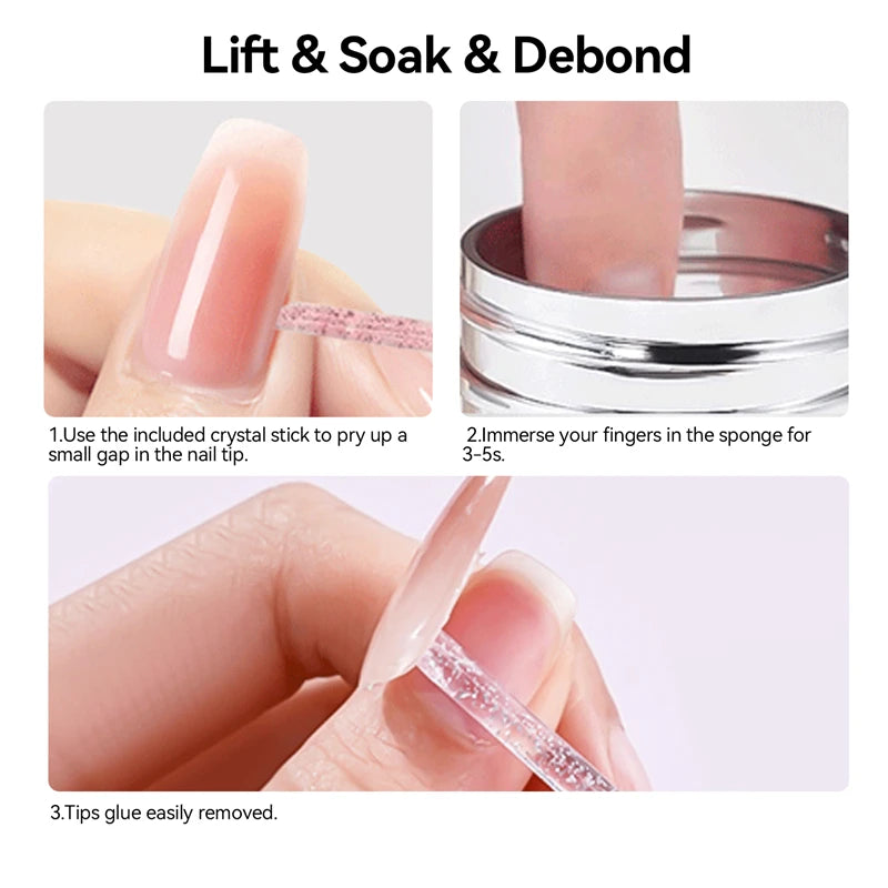 BORN PRETTY 80ml Press-on Nail Debonder Glue Remover for Fake Nail Tips 5S Quick Removal No Harm To Nails And Tips Glue Tools