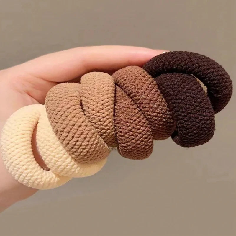 5/10 Mix Color High Elasticity Thickened Versatile Simple Scrunchies Hair-Friendly Random Color Hair Ties Hair Rope 2026
