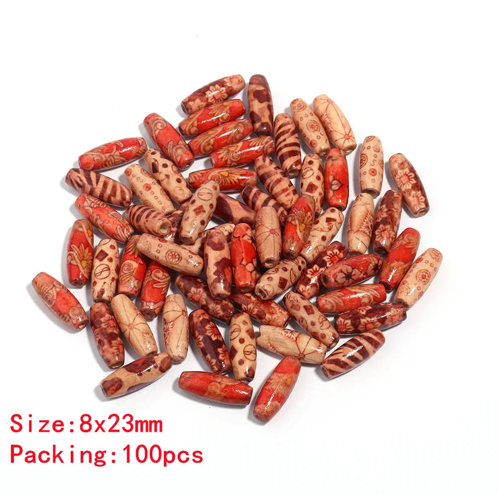Louleur High Quality Vintage Natural Big Hole Wooden Beads For Necklace Bracelet Charms for Diy Jewelry Making Hair Accessories