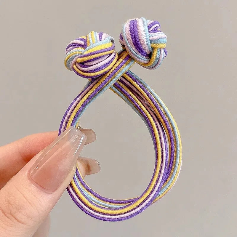 High Ponytail Rubber Bands Hair Band Elastic Head Rope For Women Korean Scrunchies Hair Tie Knotted Hair Ropes Hair Accessories
