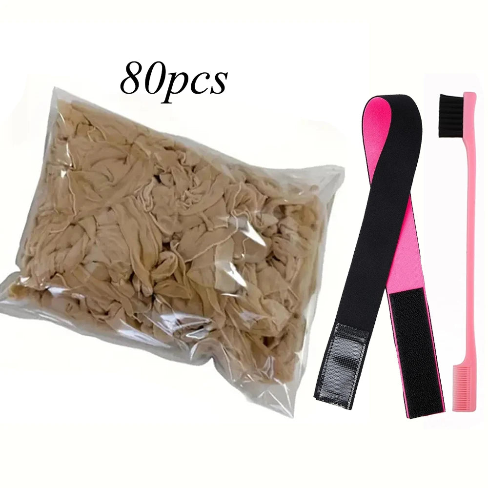 Wholesale HD Wig Caps High Quality Transparent HD Hair Nets Weave Nylon Stretchy Lace Front Wig Cap for Women Men Light Brown