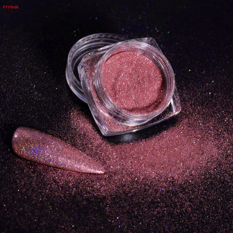 Jars Aurora Nail Powder Pearl Nail Glitter Neon Shimmer Nails Chrome Powder Dipping Powder Decoration Aurora Manicure Pigment