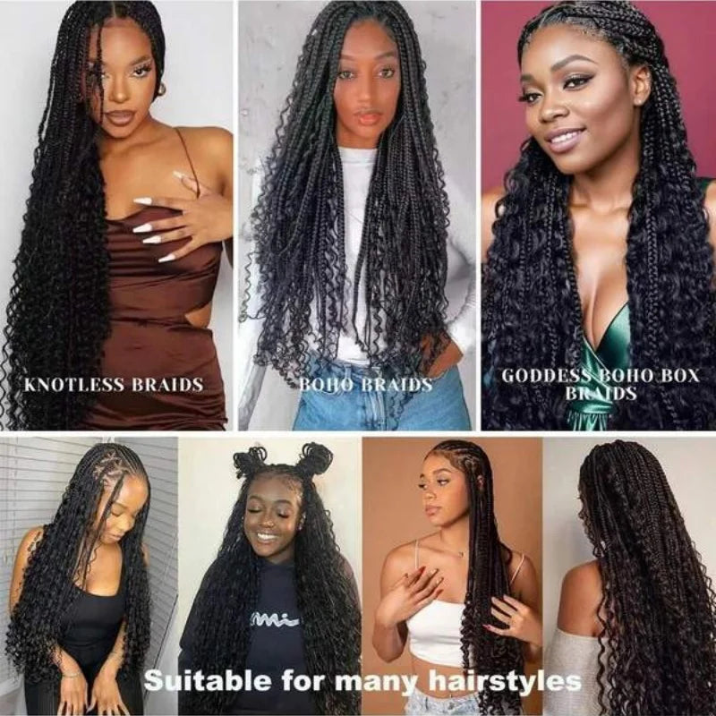 Deep Wave Human Hair For Braiding - 2 Bundles