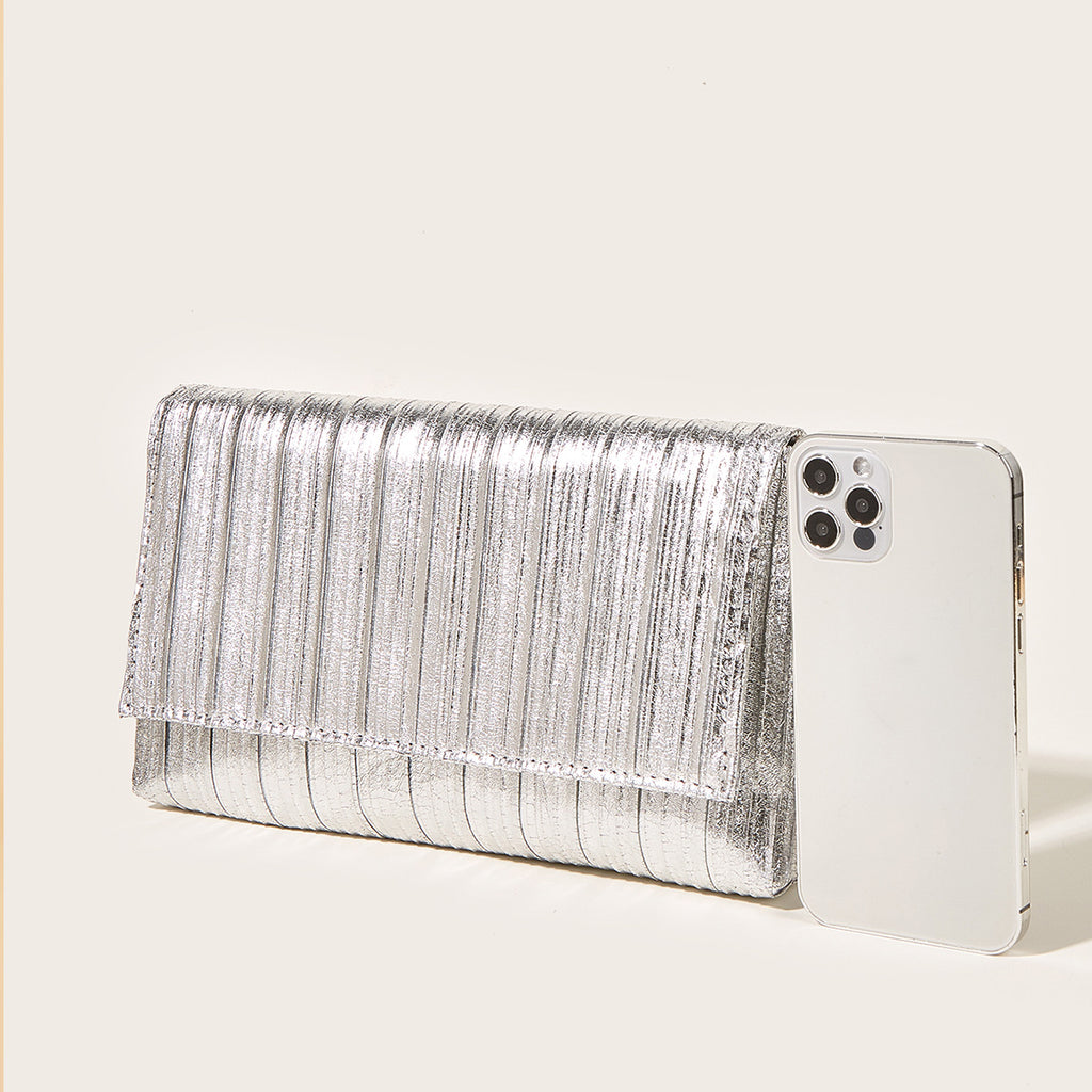 Fashion Evening Bag Metallic Shiny Clutch Simple Versatile Evening Bag Women's Bag