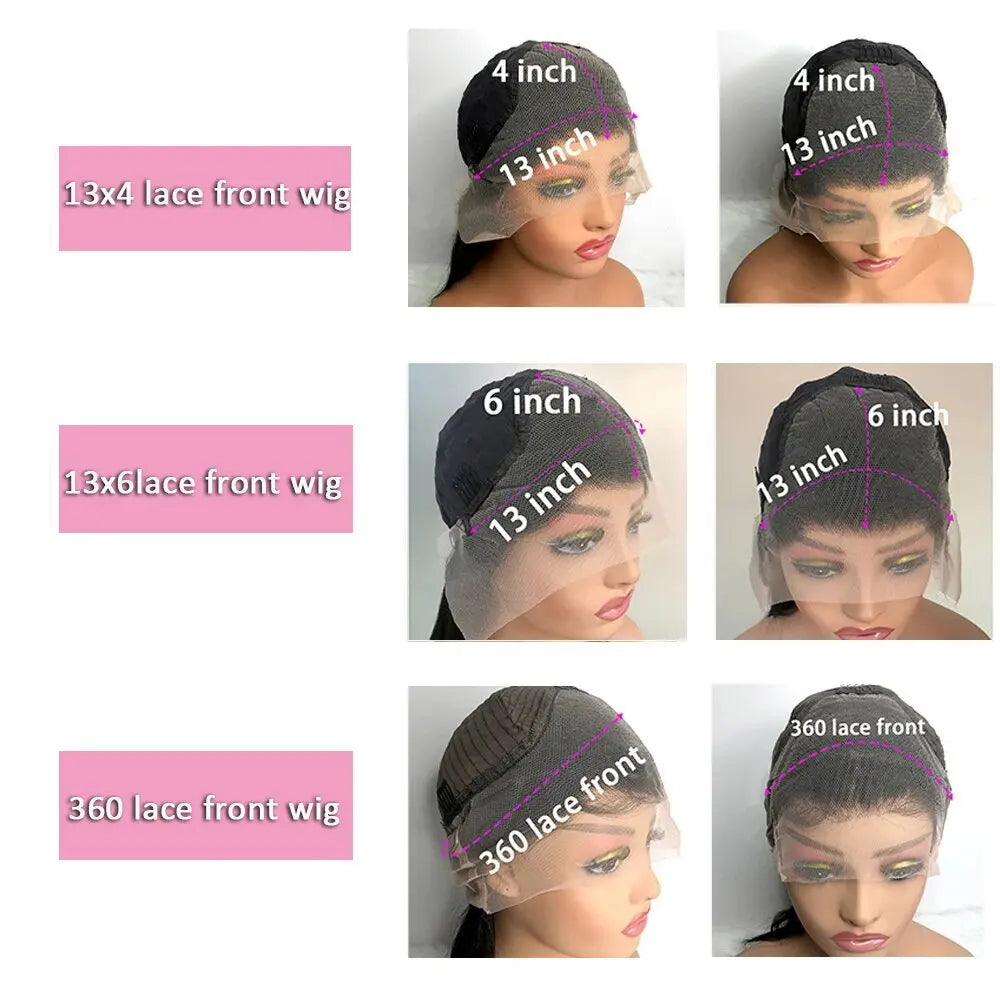Natural Body Wave Virgin Human Hair Wig HD Lace Frontal 360 Wig