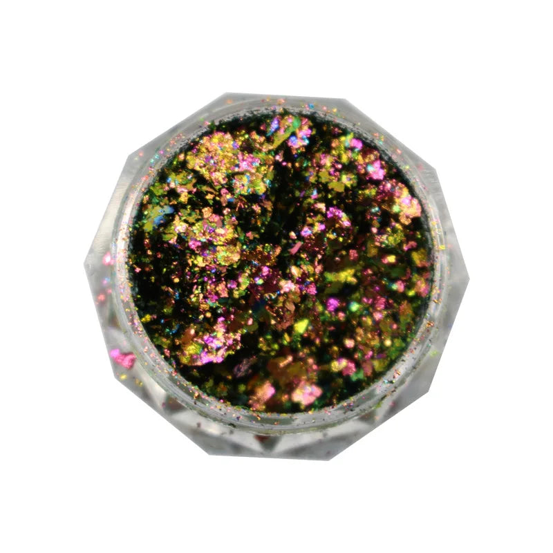Jars Aurora Nail Powder Pearl Nail Glitter Neon Shimmer Nails Chrome Powder Dipping Powder Decoration Aurora Manicure Pigment