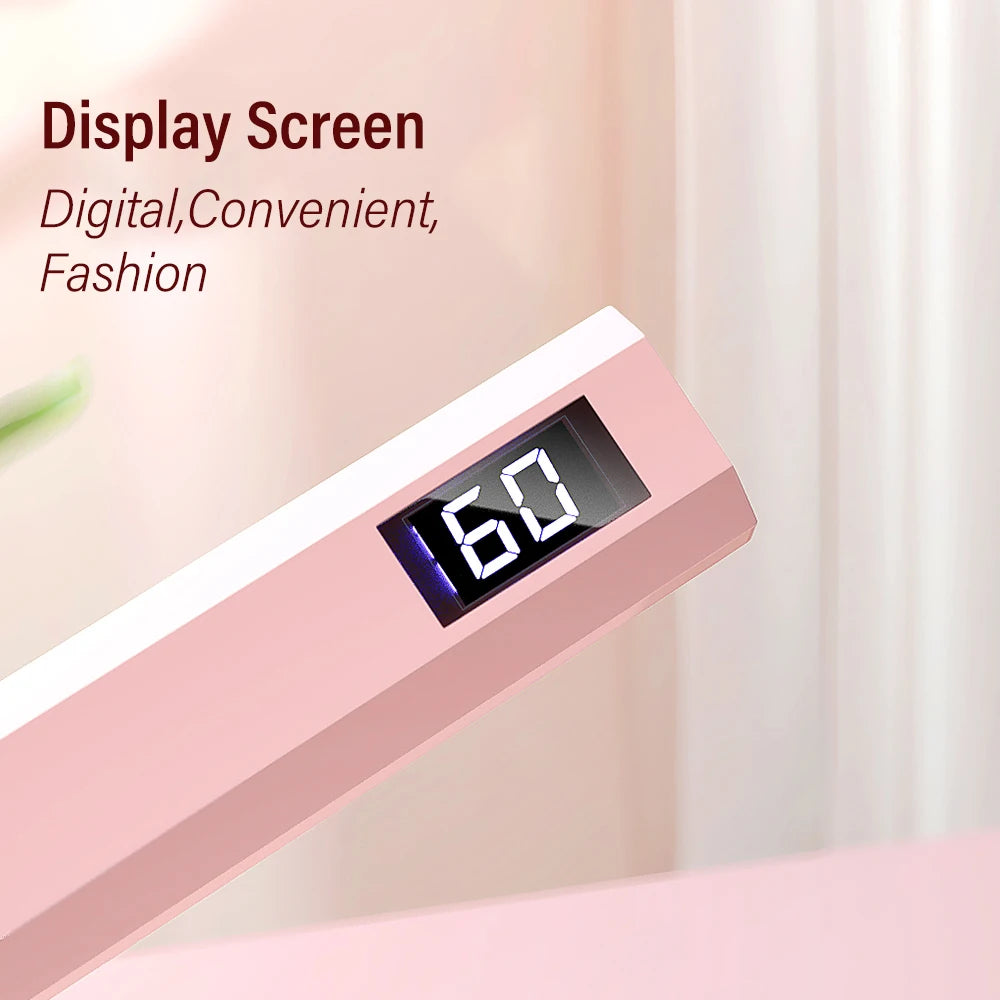 YIKOOLIN Conveniente secador de uñas recargable UV LED portátil Lámpara de curado rápido para todos los esmaltes en gel Mini herramienta de manicura USB portátil