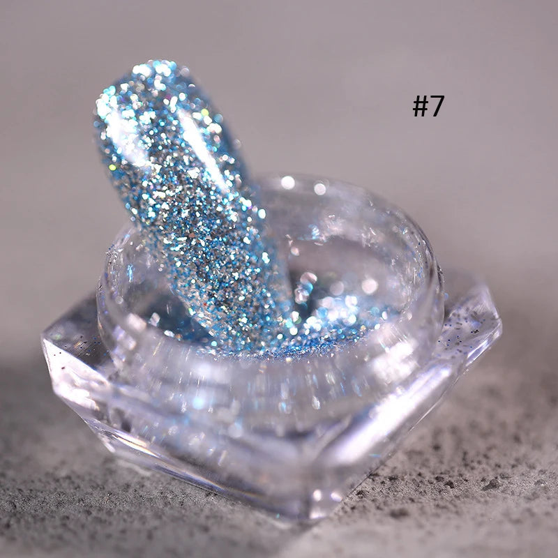 Jars Aurora Nail Powder Pearl Nail Glitter Neon Shimmer Nails Chrome Powder Dipping Powder Decoration Aurora Manicure Pigment