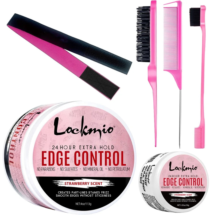 Women and Kid 30g Edge Control Gel Long Lasting Hold Control Wax Natural Finishing Anti-frizz Hair Wax Smoothing Styling Pomade