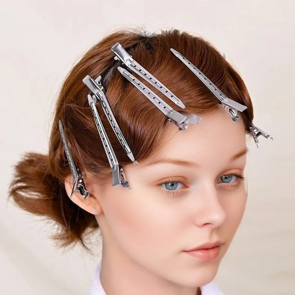 Woman Hair Care Clips Metal Steel Hairdressing Sectioning Clip Clamps Barber Hair Cut Use Styling Tools Hair Root Fluffy Hairpin