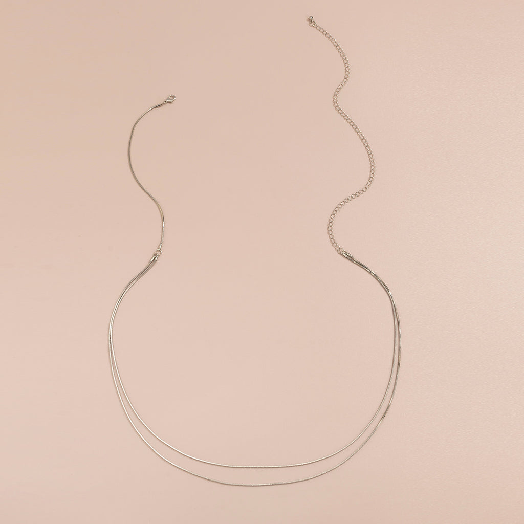 Simple Double Layer Thin Snake Bone Waist Chain Women Trend Metal Thin Chain Body Chain Jewelry