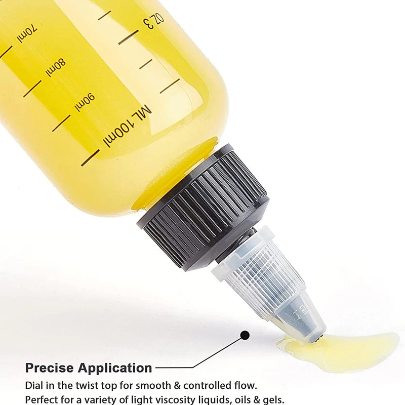 30ml-500ml Empty Hair Dye Bottle Measured Twist Top Cap Refillable Squeeze Container With Graduated Scale For Tattoo Pigment Ink