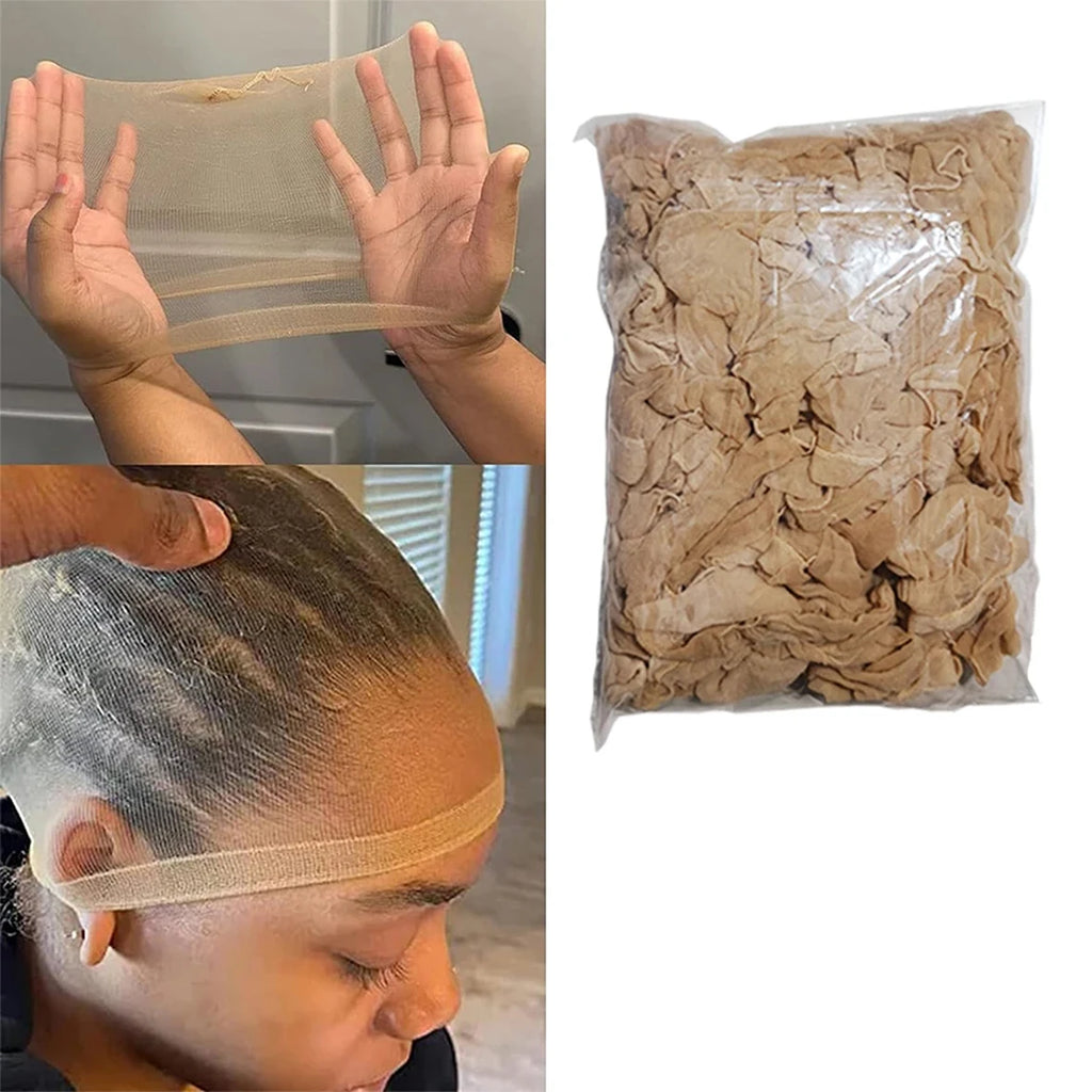 Wholesale HD Wig Caps High Quality Transparent HD Hair Nets Weave Nylon Stretchy Lace Front Wig Cap for Women Men Light Brown