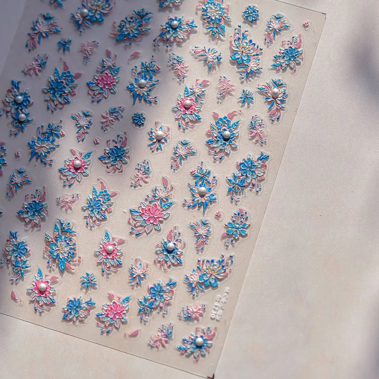 1Sheet 5D Soft Embossed Relief Nail Stickers Cute Daisies Self Adhesive Slider Stickers Press On Nails DIY Japanese Nail Art Dec