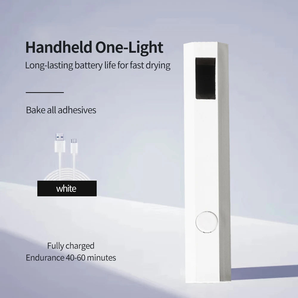 YIKOOLIN Conveniente secador de uñas recargable UV LED portátil Lámpara de curado rápido para todos los esmaltes en gel Mini herramienta de manicura USB portátil
