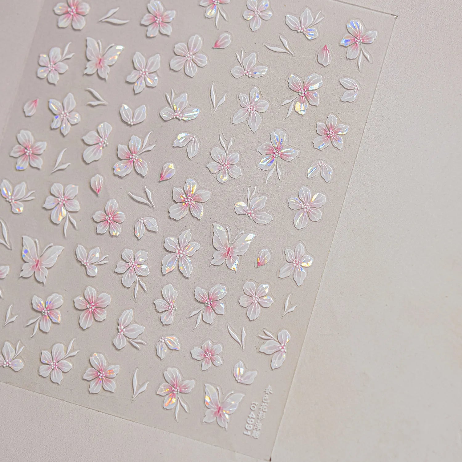 1Sheet 5D Soft Embossed Relief Nail Stickers Cute Daisies Self Adhesive Slider Stickers Press On Nails DIY Japanese Nail Art Dec