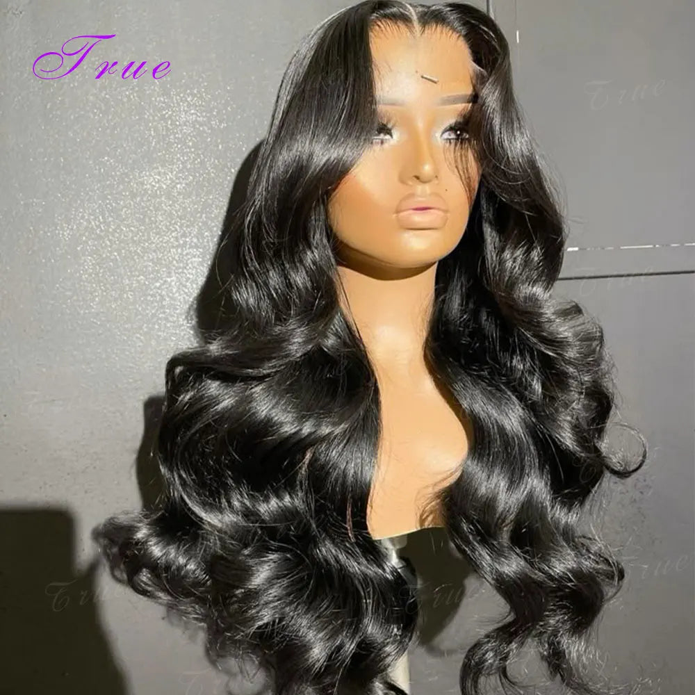 30 38 Inch Body Wave Human Hair Lace Front Wigs