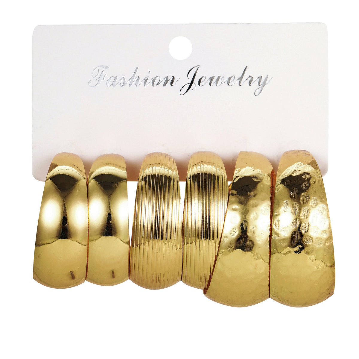 Vintage Big Circle Hoop Earring Set for Women Girl