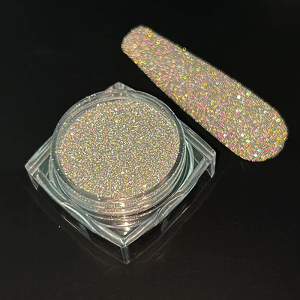 Jars Aurora Nail Powder Pearl Nail Glitter Neon Shimmer Nails Chrome Powder Dipping Powder Decoration Aurora Manicure Pigment
