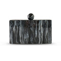 New Round Toe Marbled Acrylic Evening Bag Fashion Black Versatile Clutch Messenger Bag