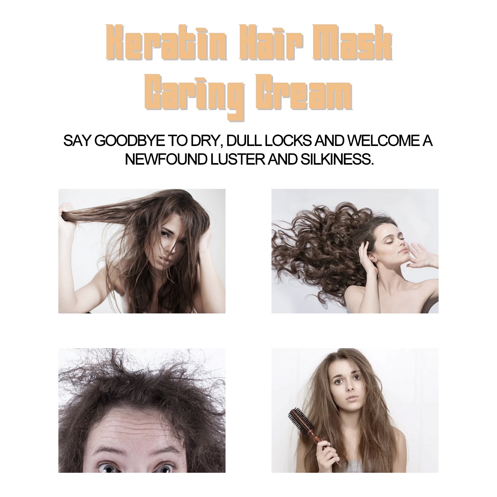 Keratin Hair Mask Nourishes Hair, Repairs Dry And Irritated Hair, Moisturizes And Hydrates Hair Mask