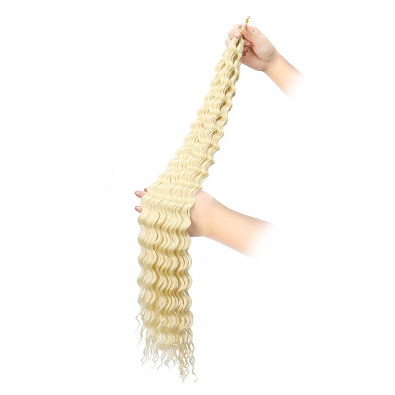 30Inch Synthetic Pre Stretched Deep Wave Crochet Hair