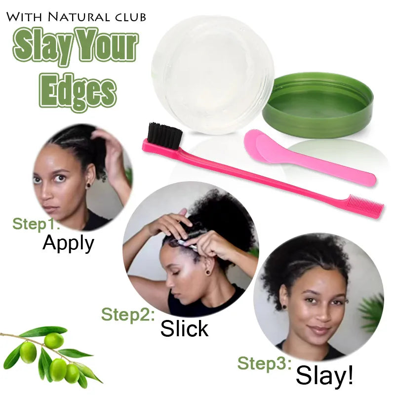 Olive Oil Edge Control Gel Lay Your Edges Down Hair Gel Smoothing Natural Curly Hair Edges Control Gel Silky Smooth Edges Pomade