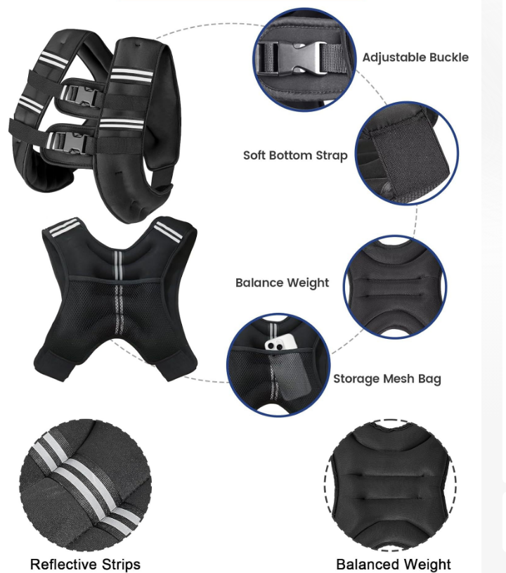 Adjustable Weighted Vest Set, Invisible Weight Training Gear for Running, Fitness Leg Weights Sand Bags for Full Body Workout