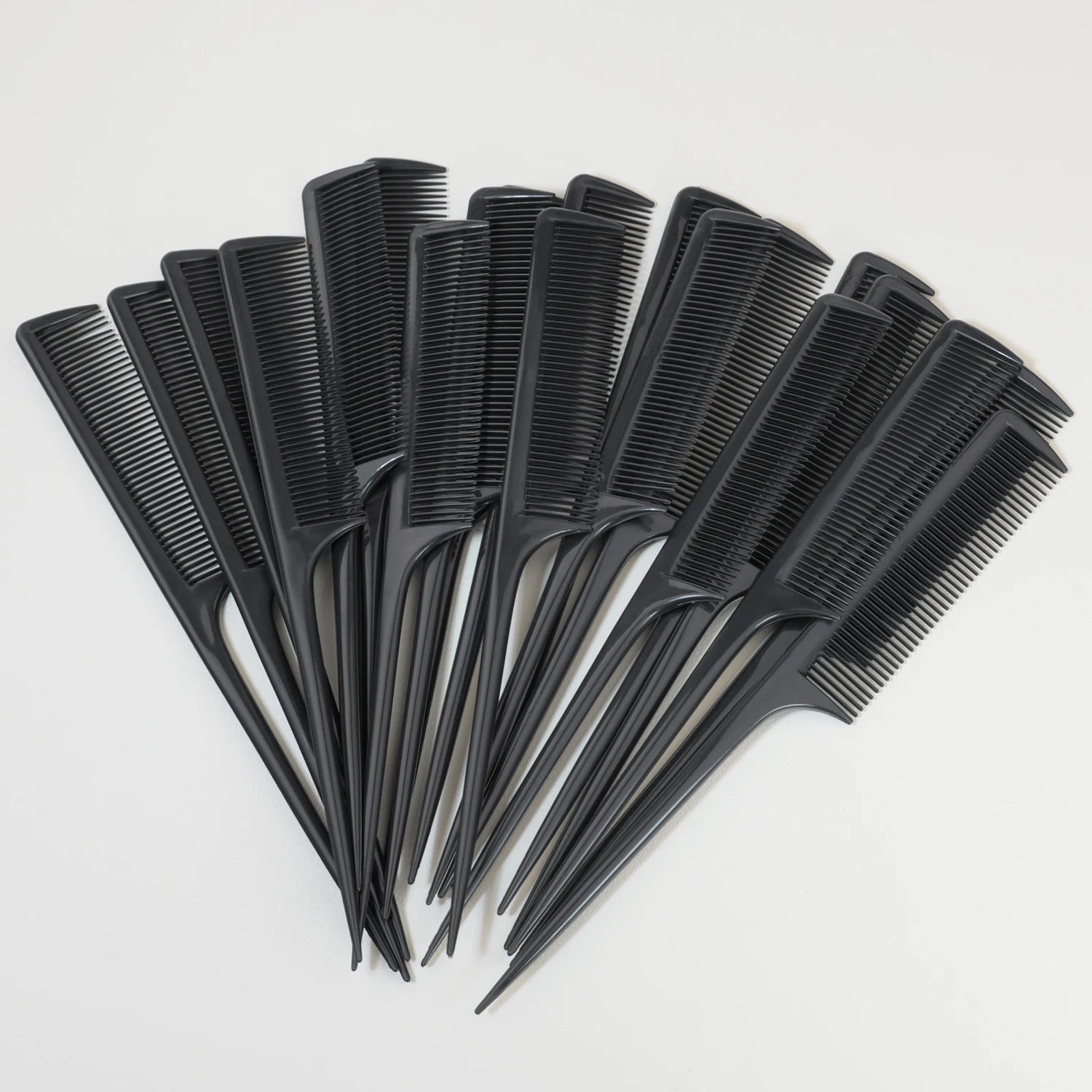 20 professional pointed tail hair combs, anti-static hair dye brushes, hair styling combs,Special for real hair wigs