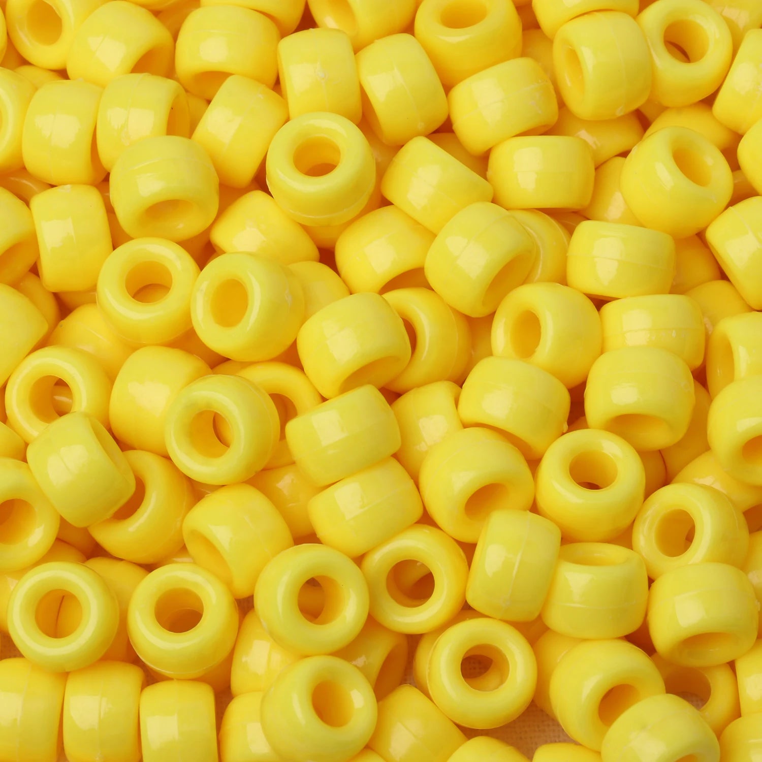 100pcs Pony Beads Big Hole Acyrlic Hair Beads HandCraft For Jewelry Making DIY Bracelets Necklace Gift Accessories