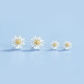 S925 Sterling Silver Daisy Stud Earrings for Women