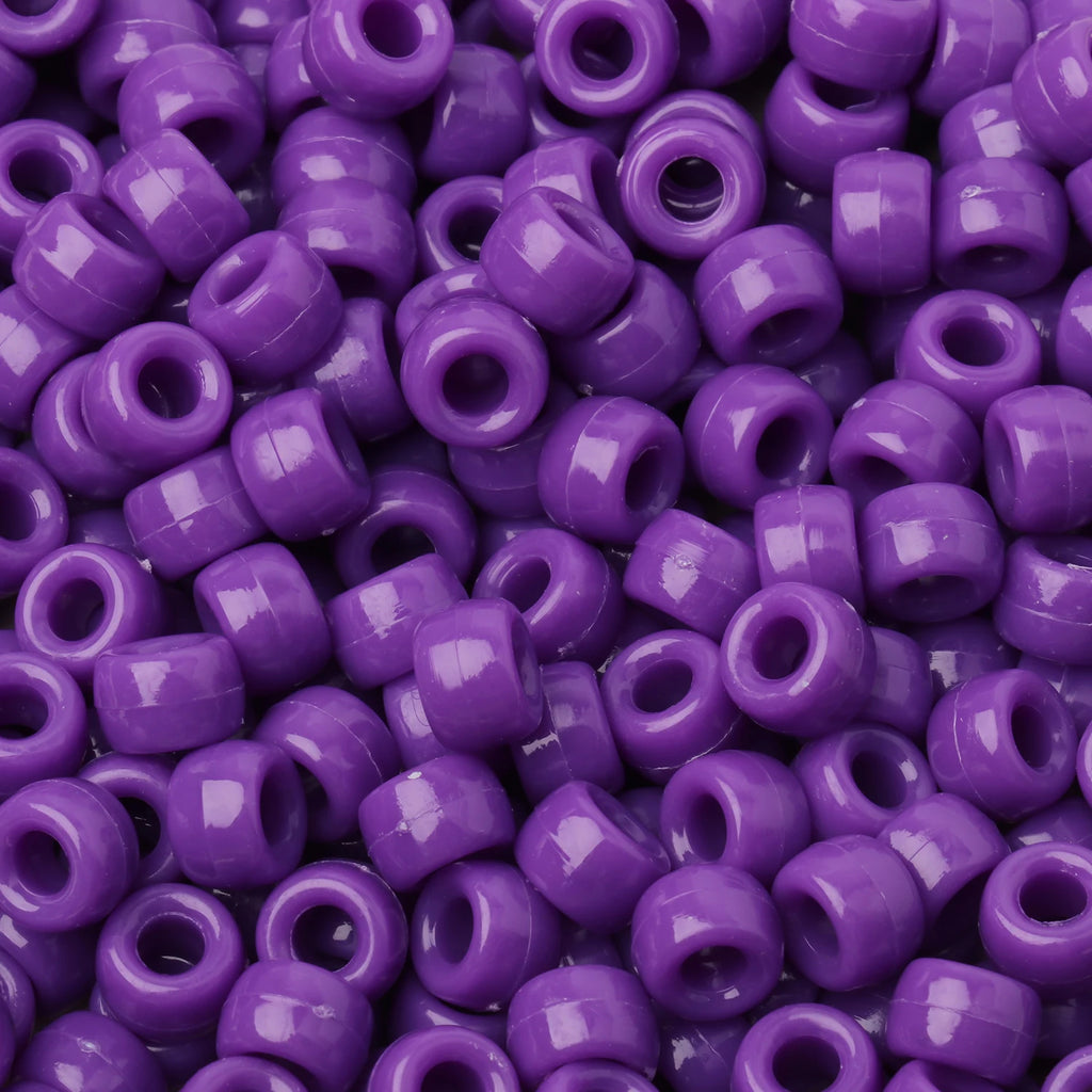 100pcs 6x9mm Colorful Pony Beads Fashion Big Hole Acrylic Beads Kids DIY Bracelet Necklace Making HandCrafts Girls Hair Beads