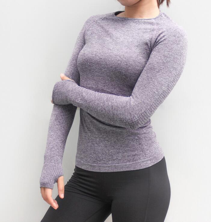High Stretch Comfort Sport Seamless Long Sleeve Top Women Gym Tops