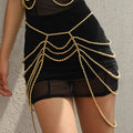 Minimalist party butterfly corset chain women's body chain imitation pearl tassel waist chain shoulder chain jewelry